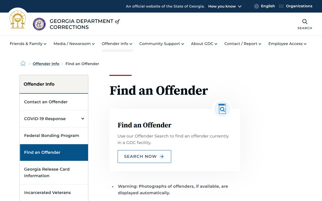 Dawson County jail mugshots compared with GDC offender photo search
